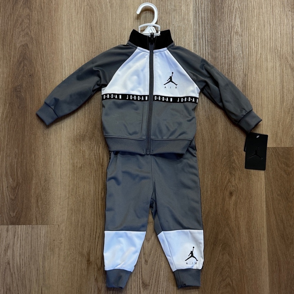 Jordan Jumpman Two Piece Jumpsuit Smoke Gray 12 Month NWT